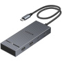 UGREEN CM880 7-v-1 hub - 2x HDMI / 3x USB-C / 2x USB-A na USB-C za MacBook - temno siv