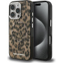Karl Lagerfeld IML Leopard ovitek z MagSafe za iPhone 16 Pro - rjav