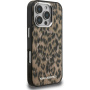 Karl Lagerfeld IML Leopard ovitek z MagSafe za iPhone 16 Pro - rjav