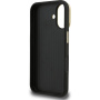 Guess Grained 4G Logo ovitek s preklopnim stojalom za iPhone 16 - črn