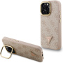 Guess 4G Strass Triangle Logo ovitek s preklopnim stojalom in MagSafe za iPhone 16 Pro Max - roza