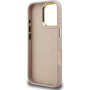 Guess 4G Strass Triangle Logo ovitek s preklopnim stojalom in MagSafe za iPhone 16 Pro Max - roza