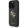 Guess 4G Metal Logo Strap ovitek z vrvico za iPhone 16 Pro Max - siv
