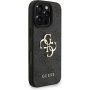 Guess 4G Metal Logo Strap ovitek z vrvico za iPhone 16 Pro Max - siv