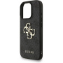 Guess 4G Metal Logo Strap ovitek z vrvico za iPhone 16 Pro Max - siv