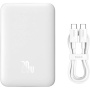 Baseus Mini brezžična MagSafe powerbanka s priključkom USB-C - 10.000 mAh - bela
