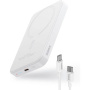 Baseus Mini brezžična MagSafe powerbanka s priključkom USB-C - 5.000 mAh - bela