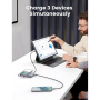 UGREEN Mini brezžična MagSafe powerbanka z USB-C / USB-A priključki - 10.000 mAh - siva