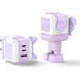 UGREEN Nexode RG RobotGaN hitri polnilni adapter z 2x USB-C / USB-A priključki - 65W - vijoličen
