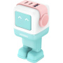 UGREEN Nexode RG RobotGaN hitri polnilni adapter z 2x USB-C / USB-A priključki - 65W - mentol