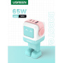 UGREEN Nexode RG RobotGaN hitri polnilni adapter z 2x USB-C / USB-A priključki - 65W - mentol