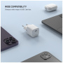 FIXED Mini GaN polnilni adapter z USB-C priključkom - 20W - bel