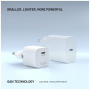 FIXED Mini GaN polnilni adapter z USB-C priključkom - 20W - bel