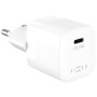 FIXED Mini GaN polnilni adapter z USB-C priključkom - 20W - bel
