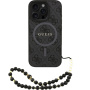 Guess 4G Colored Ring Strap ovitek z držalom in MagSafe za iPhone 16 Pro Max - siv