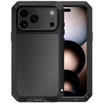 Izjemno odporen ovitek proti udarcem, vodi in prahu za iPhone 17 Pro / 18 Pro - črn