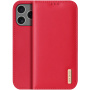 DUX DUCIS Hivo usnjeni etui s preklopom za iPhone 17 Pro Max - rdeč