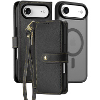 DUX DUCIS Lawa 2v1 odstranljiv flip ovitek z MagSafe in denarnico za iPhone Air - črn