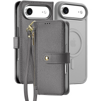 DUX DUCIS Lawa 2v1 odstranljivo flip ohišje z MagSafe in denarnico za iPhone Air - sivo