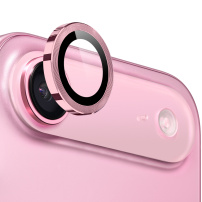 NORTHJO steklo s kovinskim okvirjem za zaščito leče zadnje kamere za iPhone Air - roza