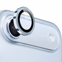 NORTHJO steklo s kovinskim okvirjem za zaščito leče zadnje kamere za iPhone Air - svetlo modre barve