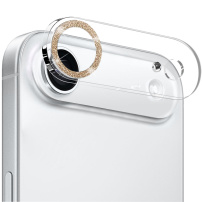 NORTHJO kaljeno steklo z bleščečimi okvirji za zaščito leč fotoaparata za iPhone Air - zlato