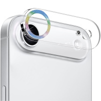 NORTHJO kaljeno steklo z bleščečimi okvirji za zaščito leč fotoaparata za iPhone Air - mavrično