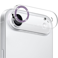 NORTHJO kaljeno steklo z bleščečimi okvirji za zaščito leč fotoaparata za iPhone Air - vijolično