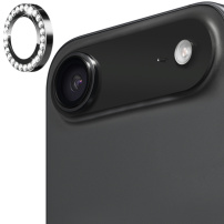 ENKAY steklo z okrasnimi kamenčki za zaščito leče zadnje kamere za iPhone Air - sivo