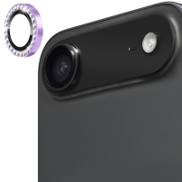 ENKAY steklo z okrasnimi kamenčki za zaščito leče zadnje kamere za iPhone Air - vijolično