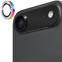 ENKAY steklo z okrasnimi kamenčki za zaščito leče zadnje kamere za iPhone Air - mavrično