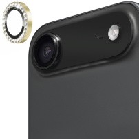 ENKAY steklo z okrasnimi kamenčki za zaščito leče zadnje kamere za iPhone Air - zlato