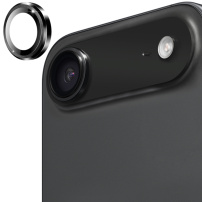 ENKAY kaljeno steklo s kovinskim okvirjem za zaščito leče zadnje kamere za iPhone Air - črno