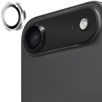 ENKAY kaljeno steklo s kovinskim okvirjem za zaščito leče zadnje kamere za iPhone Air - srebrno
