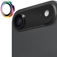 ENKAY kaljeno steklo s kovinskim okvirjem za zaščito leče zadnje kamere za iPhone Air - mavrično