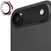 ENKAY kaljeno steklo s kovinskim okvirjem za zaščito leče zadnje kamere za iPhone Air - roza