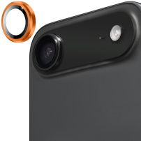 ENKAY kaljeno steklo s kovinskim okvirjem za zaščito leče zadnje kamere za iPhone Air - oranžna