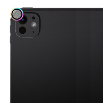 ENKAY kaljeno steklo s kovinskim okvirjem za zaščito leče zadnje kamere za iPad Pro 11" (2024/2025) / Pro 13" (2024/2025) - mavrično