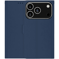Flip ovitek iz PU usnja za iPhone 17 Pro - temno moder