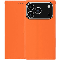 Flip ovitek iz PU usnja za iPhone 17 Pro - oranžen