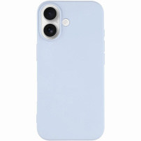 Matiran ovitek iz mehkega materiala za iPhone 17 - svetlo moder