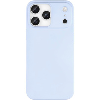 Matiran ovitek iz mehke plastike za iPhone 17 Pro – svetlo moder