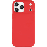 Matiran ovitek iz mehkega materiala za iPhone 17 Pro Max - rdeč