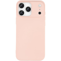 Matiran ovitek iz mehke plastike za iPhone 17 Pro Max - peščeno roza