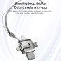 Yesido FL15 4v1 bliskovni pogon s priključki USB-C / Lightning / USB-A / mikro USB - 64GB - srebrn