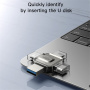 Yesido FL15 4v1 bliskovni pogon s priključki USB-C / Lightning / USB-A / mikro USB - 64GB - srebrn