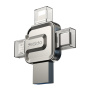 Yesido FL15 4v1 bliskovni pogon s priključki USB-C / Lightning / USB-A / mikro USB - 64GB - srebrn