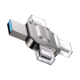 Yesido FL15 4v1 USB ključ s priključki USB-C / Lightning / USB-A / mikro USB - 256GB - srebrn