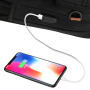 COOLBELL nahrbtnik z nastavljivim pasom in zunanjim USB priključkom za iPad / MacBook do 16" - črn