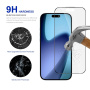 Rurihai matirano kaljeno 2.5D steklo s črnim okvirjem za iPhone 17